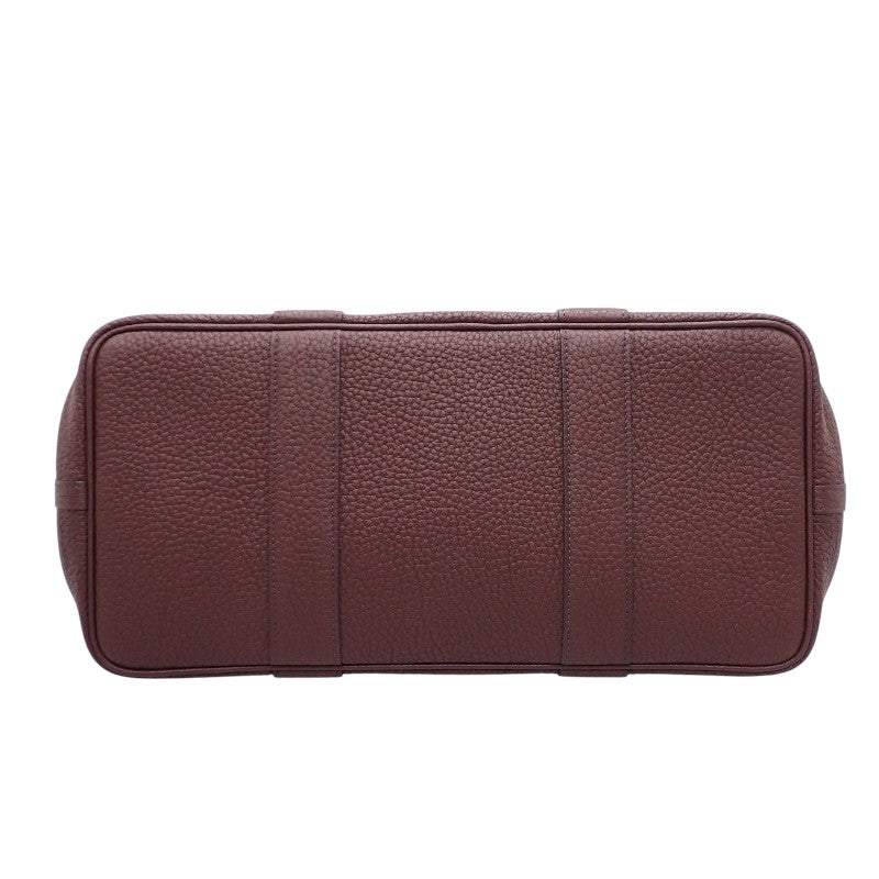 エルメス HERMES ガーデンパーティPM トートバッグ ネゴンダ ブラウン ルージュセリエ シルバー金具 レディース【中古】【Aランク】