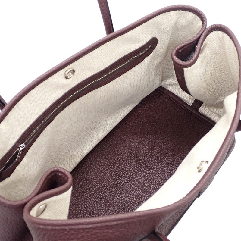 エルメス HERMES ガーデンパーティPM トートバッグ ネゴンダ ブラウン ルージュセリエ シルバー金具 レディース【中古】【Aランク】