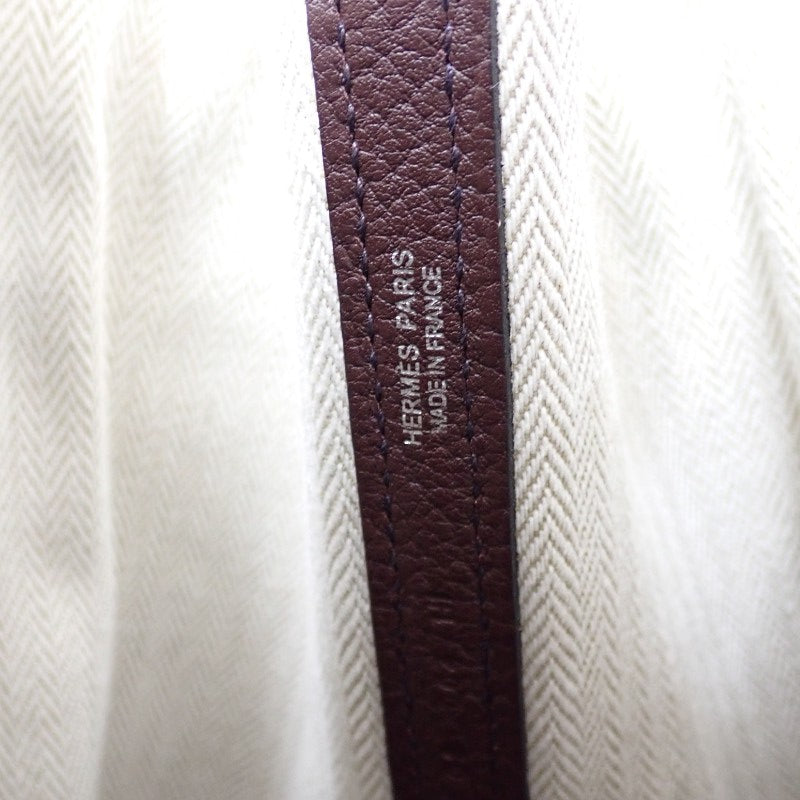 エルメス HERMES ガーデンパーティPM トートバッグ ネゴンダ ブラウン ルージュセリエ シルバー金具 レディース【中古】【Aランク】