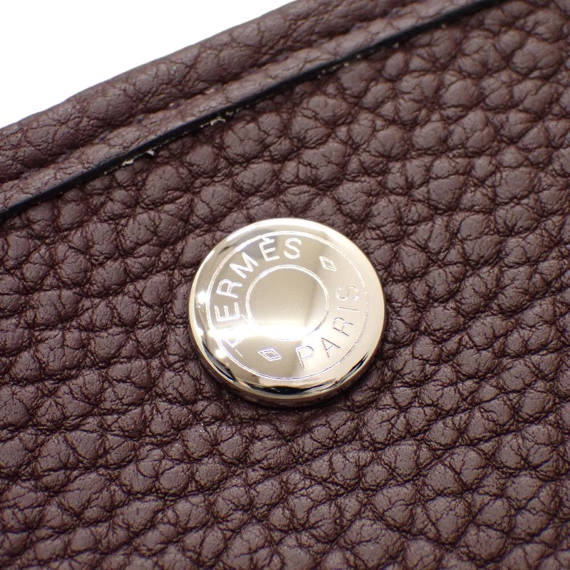 エルメス HERMES ガーデンパーティPM トートバッグ ネゴンダ ブラウン ルージュセリエ シルバー金具 レディース【中古】【Aランク】