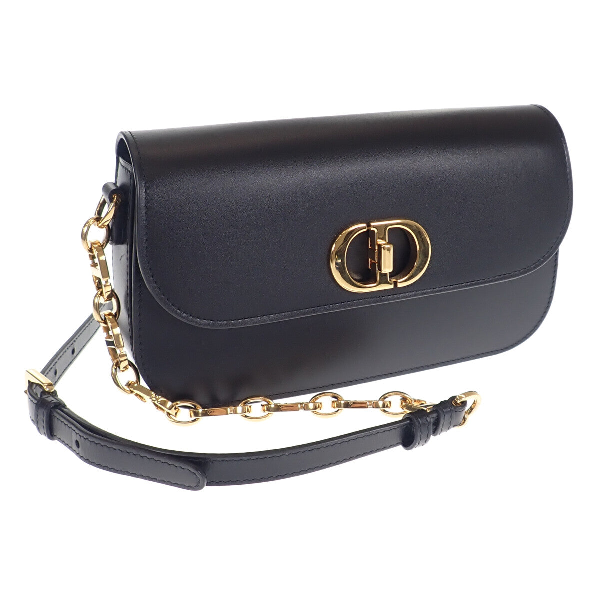 ディオール Dior 30モンテーニュアベニューバッグ スモール M9261UMOA_M900 ショルダーバッグ カーフ ブラック ゴールド金具 レディース【中古】【ABランク】