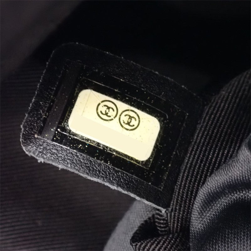 シャネル CHANEL ココマーク キルティング A93373 トートバッグ デニム レザー ブラック シルバー金具 レディース【中古】【Aランク】