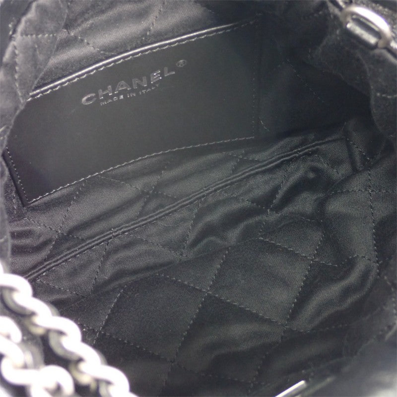 シャネル CHANEL 22 ミニ ハンドバッグ 新型 AS3980 2WAYバッグ シャイニーカーフスキン ブラック シルバー金具 レディース【中古】【Aランク】