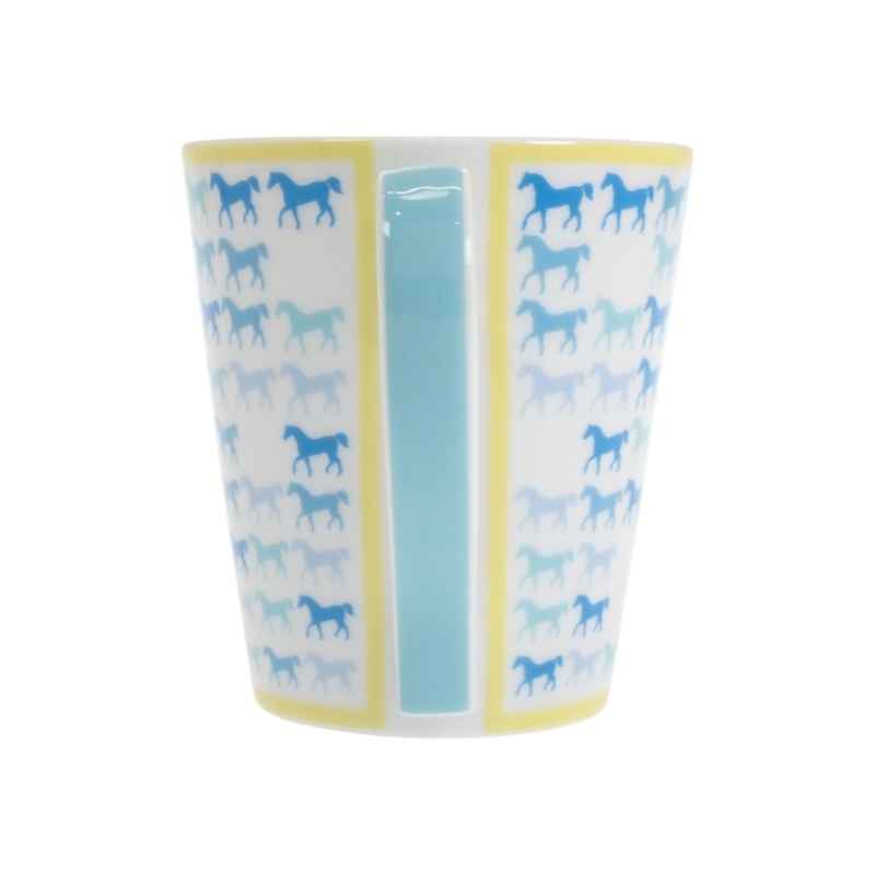 エルメス HERMES カヴァルカラーマグカップ 食器 ポーセリン ブルー【中古】【Sランク】