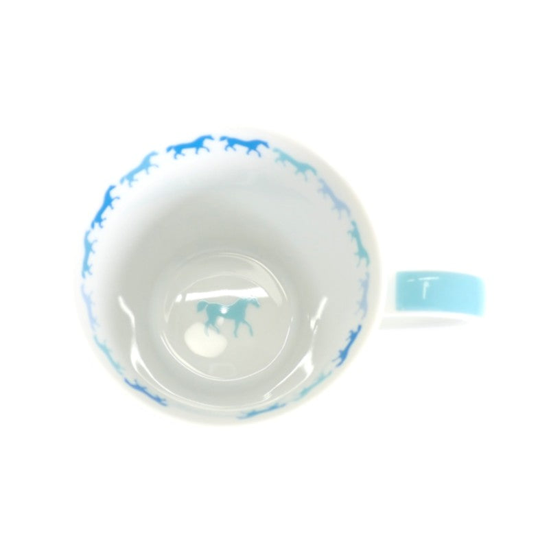 エルメス HERMES カヴァルカラーマグカップ 食器 ポーセリン ブルー【中古】【Sランク】