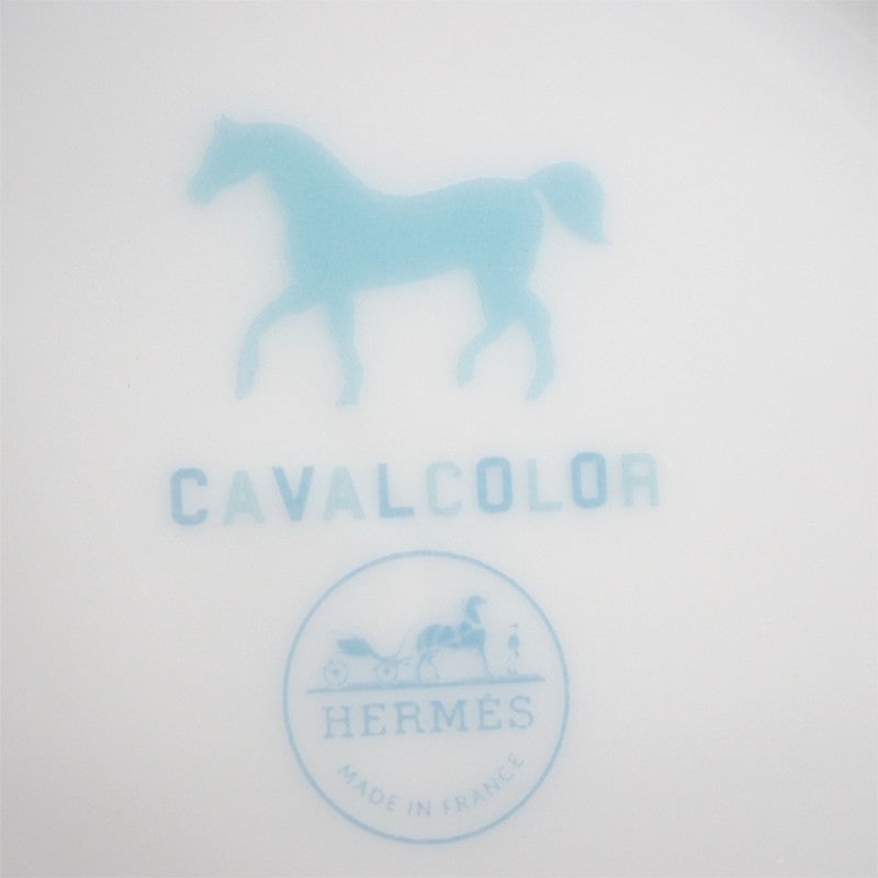 エルメス HERMES カヴァルカラーマグカップ 食器 ポーセリン ブルー【中古】【Sランク】