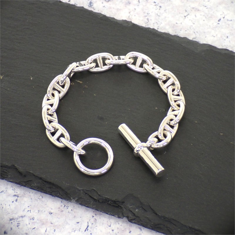 エルメス HERMES シェーヌダンクルMM 15コマ H101994B ブレスレット シルバー925 レディース【中古】【Aランク】