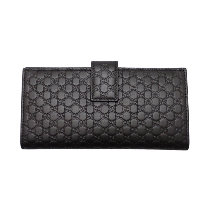 グッチ GUCCI Wホック 449393_BMJ1G_1000 長財布 レザー ブラック ゴールド金具 メンズ レディース【中古】【Aランク】