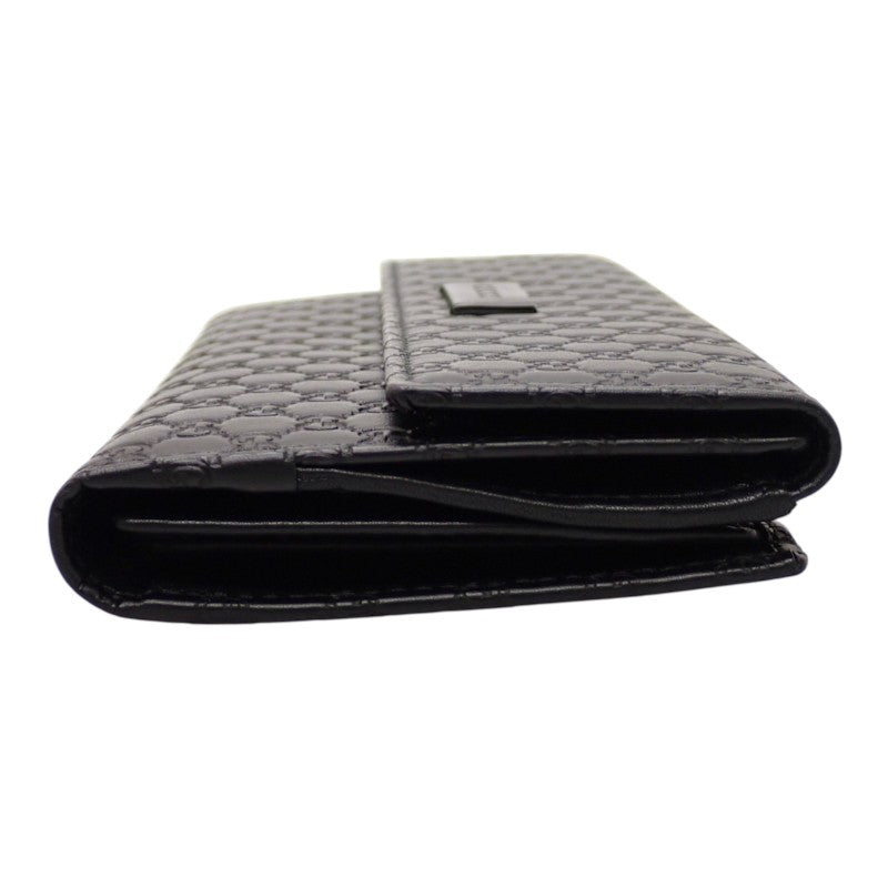 グッチ GUCCI Wホック 449393_BMJ1G_1000 長財布 レザー ブラック ゴールド金具 メンズ レディース【中古】【Aランク】