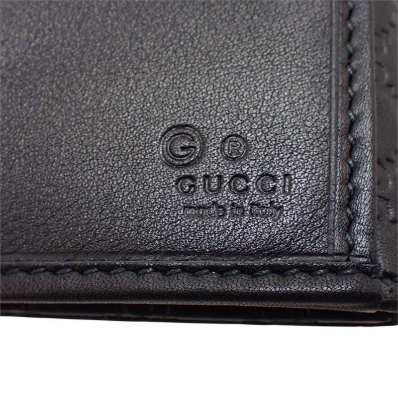 グッチ GUCCI Wホック 449393_BMJ1G_1000 長財布 レザー ブラック ゴールド金具 メンズ レディース【中古】【Aランク】