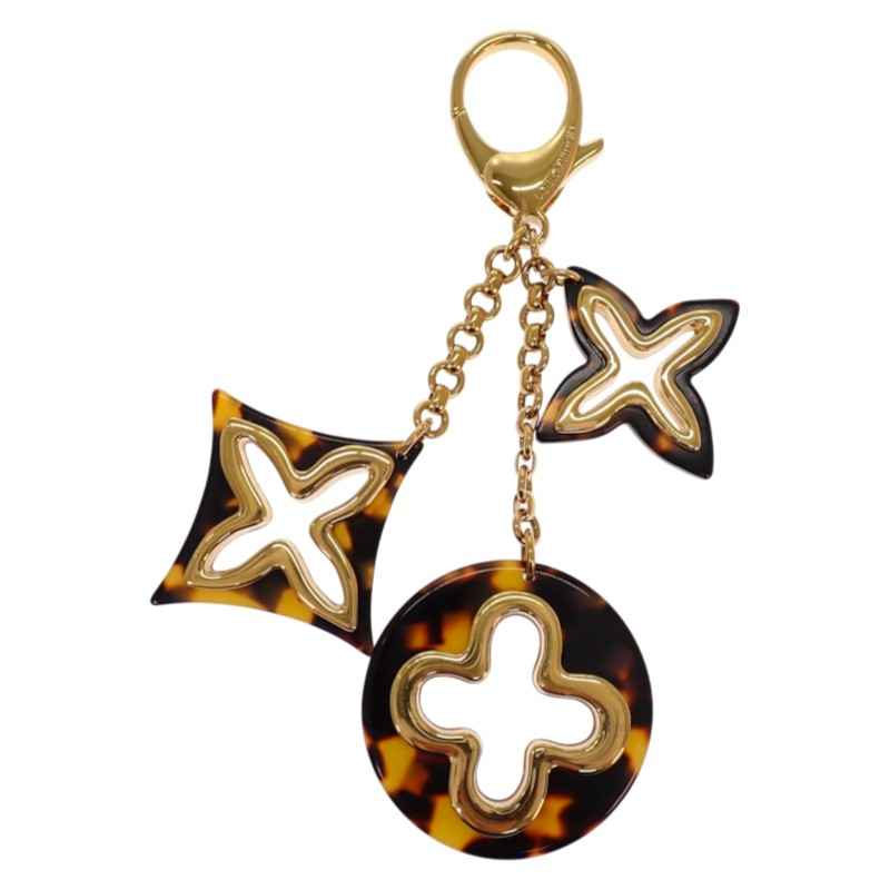 ルイヴィトン LOUIS VUITTON ビジューサック アンソレンヌ チャーム M65087 キーホルダー メタル ゴールド ブラウン レディース【中古】【Bランク】