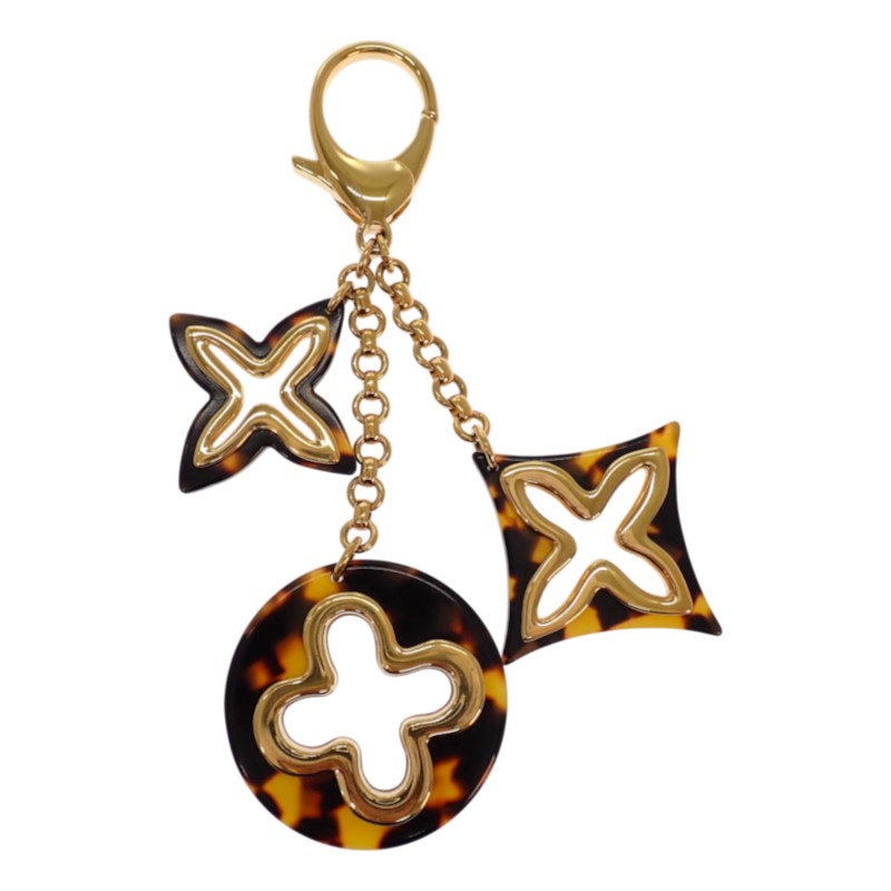 ルイヴィトン LOUIS VUITTON ビジューサック アンソレンヌ チャーム M65087 キーホルダー メタル ゴールド ブラウン レディース【中古】【Bランク】