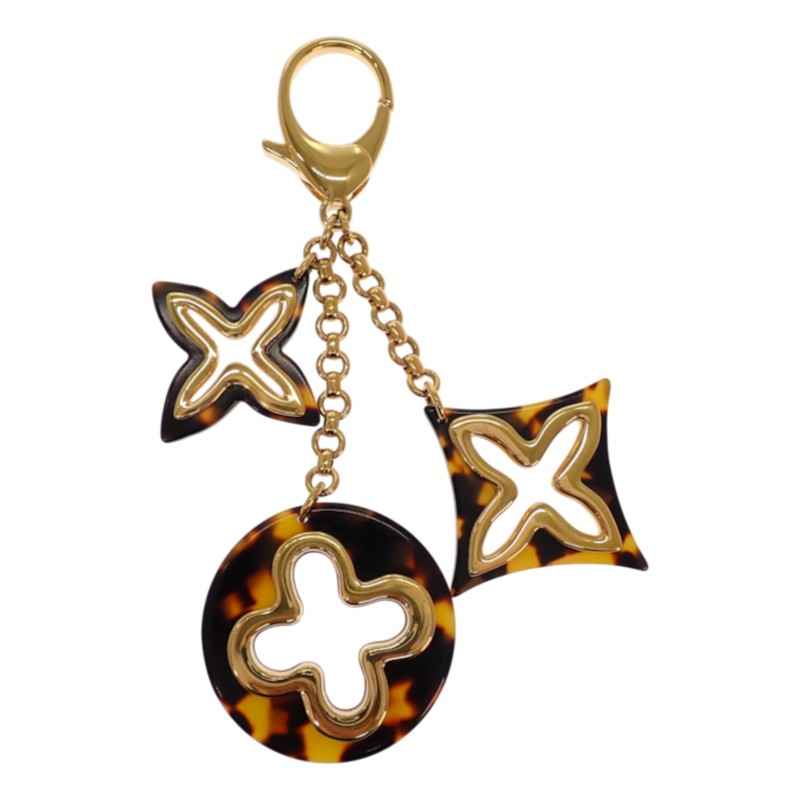 ルイヴィトン LOUIS VUITTON ビジューサック アンソレンヌ チャーム M65087 キーホルダー メタル ゴールド ブラウン レディース【中古】【Bランク】