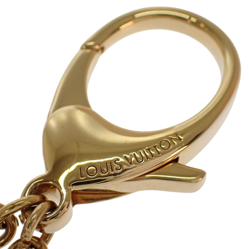 ルイヴィトン LOUIS VUITTON ビジューサック アンソレンヌ チャーム M65087 キーホルダー メタル ゴールド ブラウン レディース【中古】【Bランク】