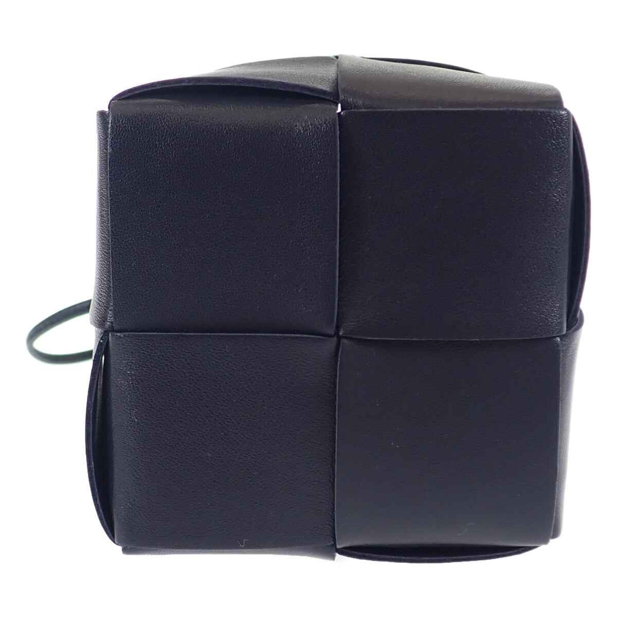 ボッテガヴェネタ BOTTEGA VENETA カセットミニ クロスボディバケット 680217VCQC48837 ショルダーバッグ ラムスキン イントレチャート ネイビー レディース【中古】【ABランク】