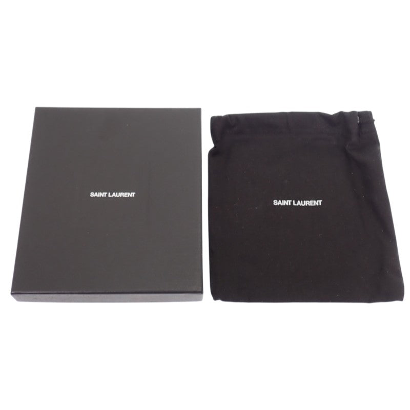 サンローラン SAINT LAURENT モノグラム フラグメント ジップカードケース 607915 カードケース カーフ ピンク ゴールド金具 レディース【中古】【ABランク】