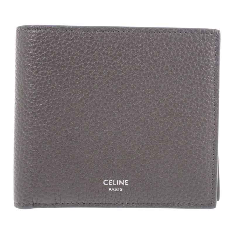セリーヌ CELINE バイフォールド ウォレット 10C873GTZ.10DC 二つ折り財布 カーフ グレー 灰色 メンズ【中古】【Aランク】