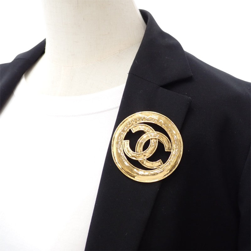 シャネル CHANEL ココマーク ラウンド 94P ヴィンテージ ブローチ メタル ゴールド レディース【中古】【Bランク】