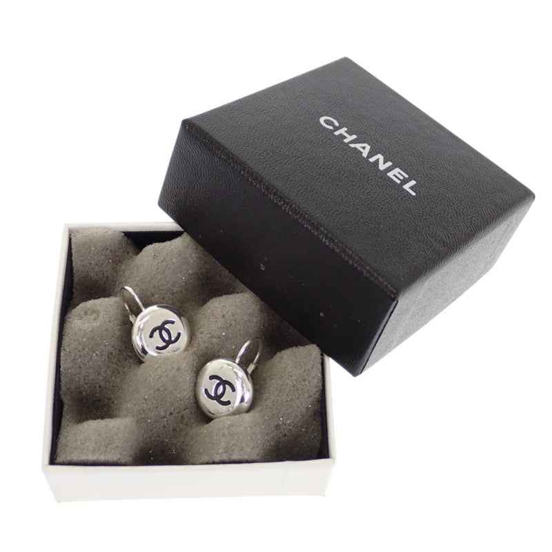 シャネル CHANEL ココマーク ヴィンテージ フック ピアス メタル シルバー ブラック レディース【中古】【Bランク】