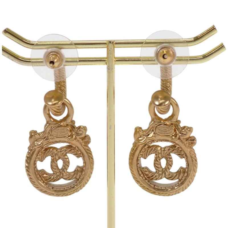 シャネル CHANEL ココマーク ロープツイスト ヴィンテージ フープ ピアス メタル ゴールド レディース【中古】【ABランク】