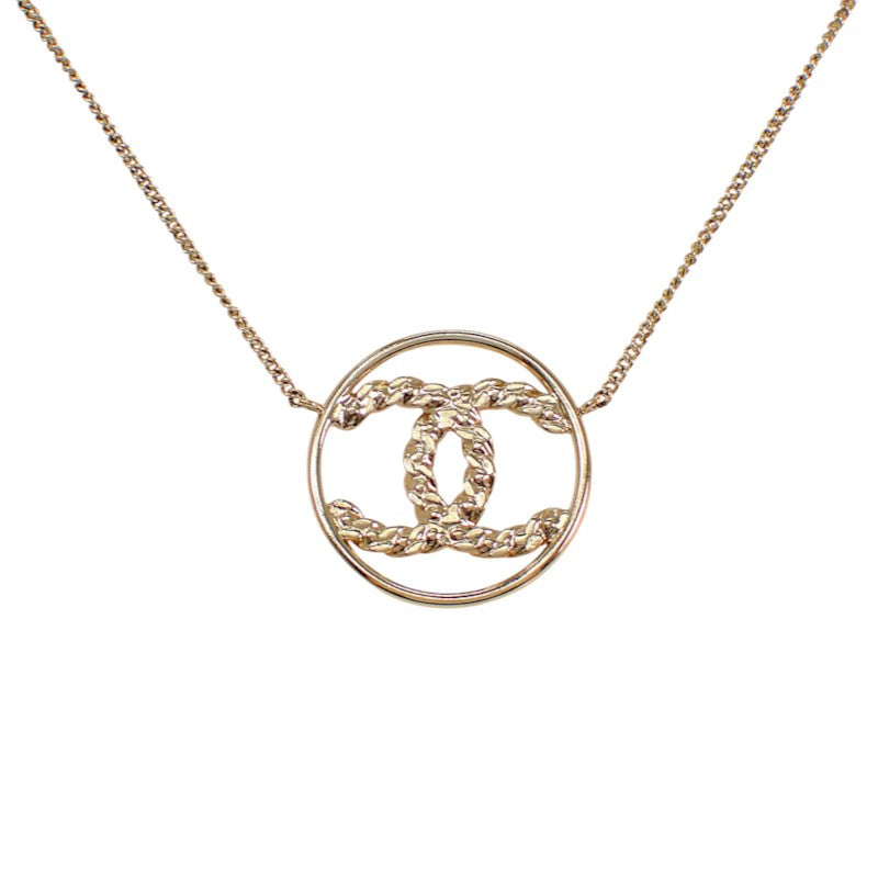シャネル CHANEL CC サークル ペンダント ネックレス メタル ゴールド メンズ レディース【中古】【Aランク】