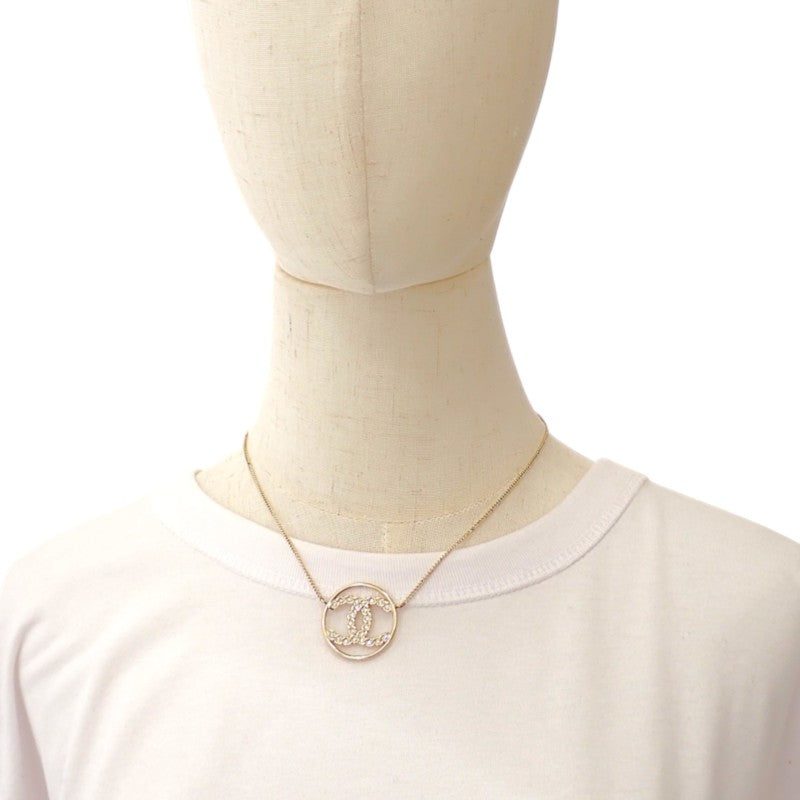 シャネル CHANEL CC サークル ペンダント ネックレス メタル ゴールド メンズ レディース【中古】【Aランク】