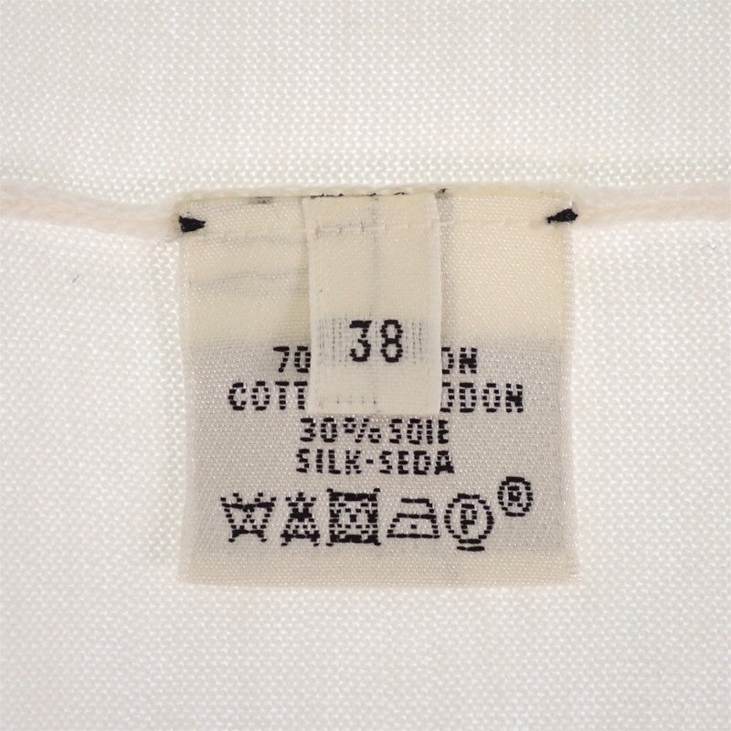 エルメス HERMES フレンチスリーブ 半袖 38 ニット コットン アイボリー レディース【中古】【ABランク】