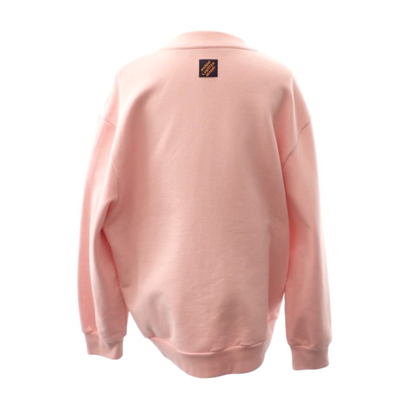 ルイヴィトン LOUIS VUITTON エンブロイダリー シグネチャー クルーネック M 1AJDV4 スウェット コットン ペールピンク メンズ ユニセックス【中古】【ABランク】