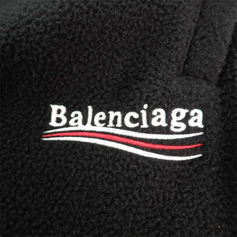 バレンシアガ BALENCIAGA ポリティカル キャンペーン フリースパンツ XXS 744513 T0VV1 1000 パンツ ポリエステル ブラック メンズ レディース ユニセックス【中古】【ABランク】
