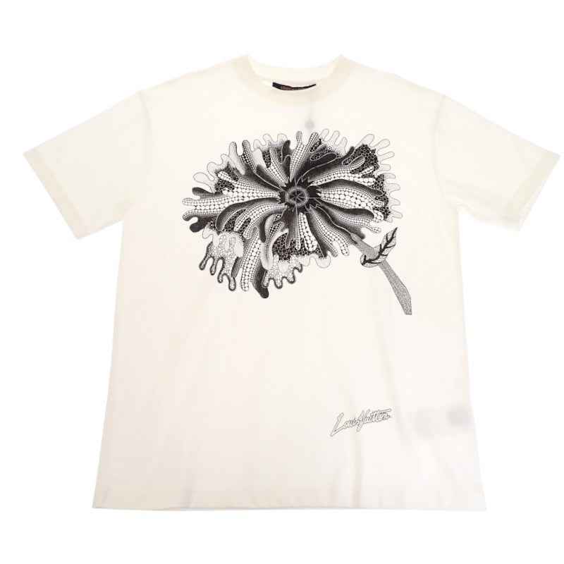 ルイヴィトン LOUIS VUITTON サイケデリックフラワー 草間彌生コラボ XS 半袖Tシャツ コットン ホワイト メンズ【中古】【Aランク】