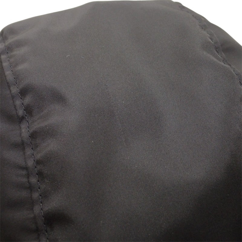 プラダ PRADA フーデッドロングコート 36 291829_S202_1WQ8 ナイロンジャケット Re-Nylon ブラック シルバー金具 レディース【中古】【ABランク】