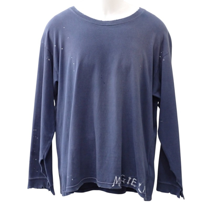 メゾンマルジェラ MAISON MARGIELA ラウンドネック ヴィンテージ ロングスリーブ M S50GC0696 S24567 長袖Tシャツ コットン ネイビー メンズ レディース【中古】【ABランク】
