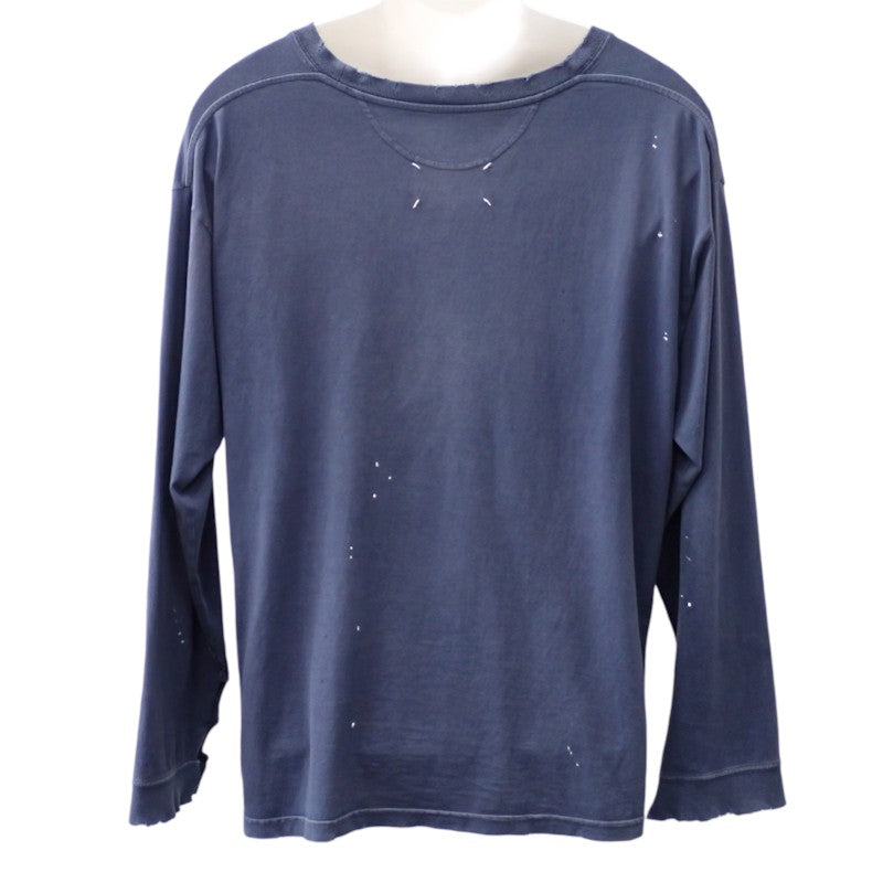 メゾンマルジェラ MAISON MARGIELA ラウンドネック ヴィンテージ ロングスリーブ M S50GC0696 S24567 長袖Tシャツ コットン ネイビー メンズ レディース【中古】【ABランク】