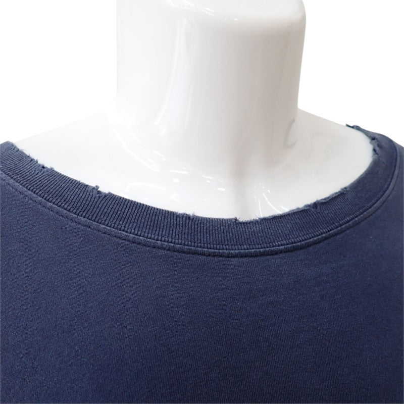 メゾンマルジェラ MAISON MARGIELA ラウンドネック ヴィンテージ ロングスリーブ M S50GC0696 S24567 長袖Tシャツ コットン ネイビー メンズ レディース【中古】【ABランク】