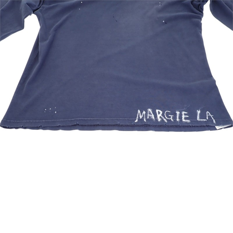 メゾンマルジェラ MAISON MARGIELA ラウンドネック ヴィンテージ ロングスリーブ M S50GC0696 S24567 長袖Tシャツ コットン ネイビー メンズ レディース【中古】【ABランク】