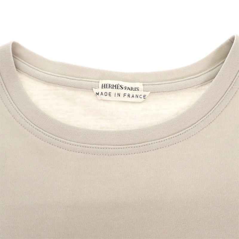 エルメス HERMES Tシャツ 44 半袖Tシャツ コットン グレージュ レディース ユニセックス【中古】【Aランク】