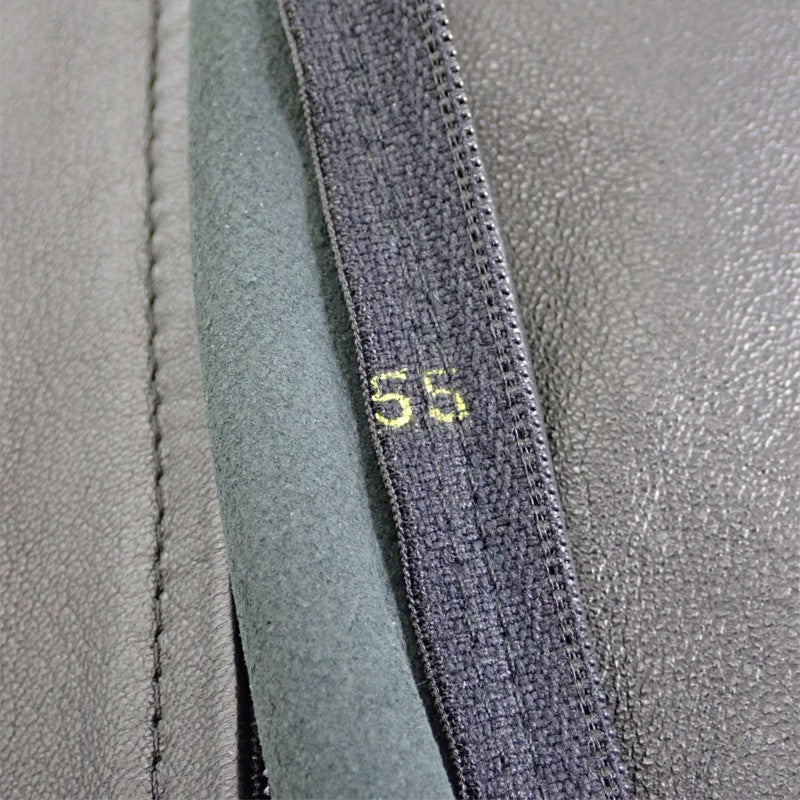 フェンディ FENDI レザー ヴィンテージ 44 FD1022 半袖Tシャツ ラムスキン ブラック レディース【中古】【ABランク】