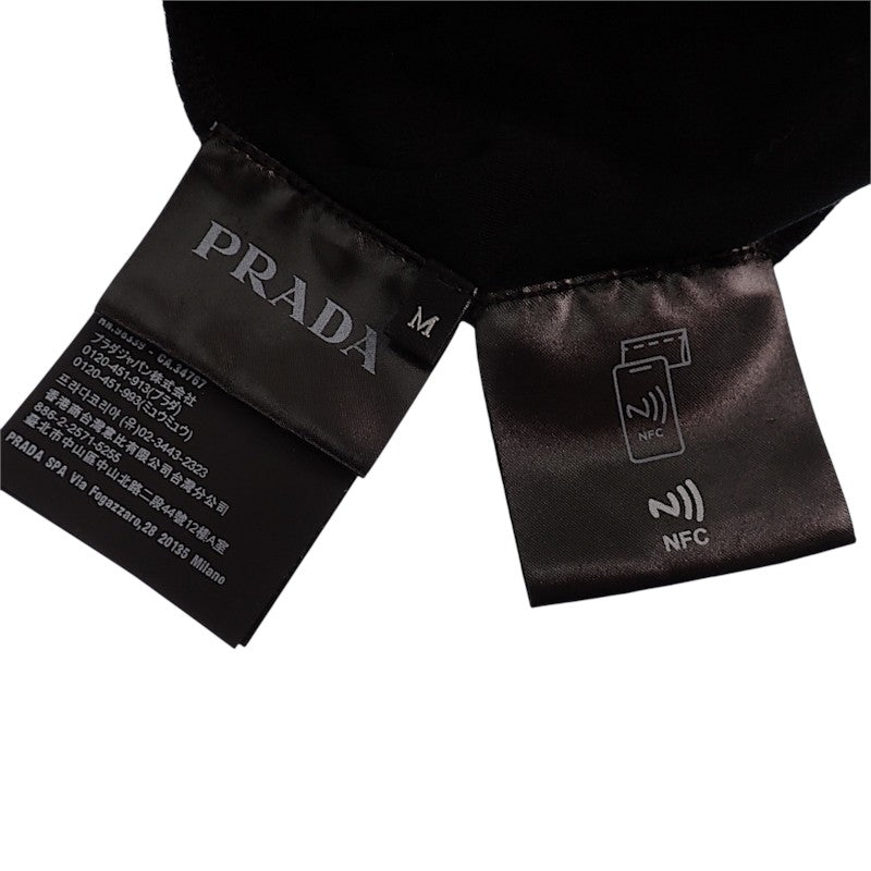 プラダ PRADA トライアングルロゴ M UJN861_240_F0002_S_232 半袖Tシャツ コットン ブラック メンズ ユニセックス【中古】【ABランク】
