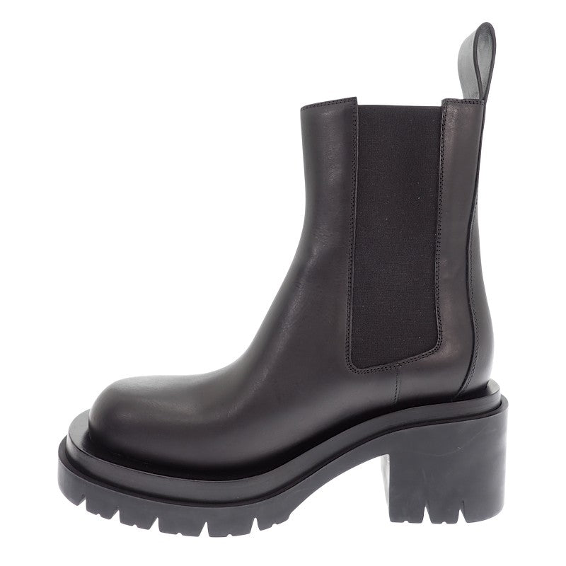 ボッテガヴェネタ BOTTEGA VENETA ラグ チェルシー ブーツ レザー ラバー ブラック レディース【中古】【Bランク】