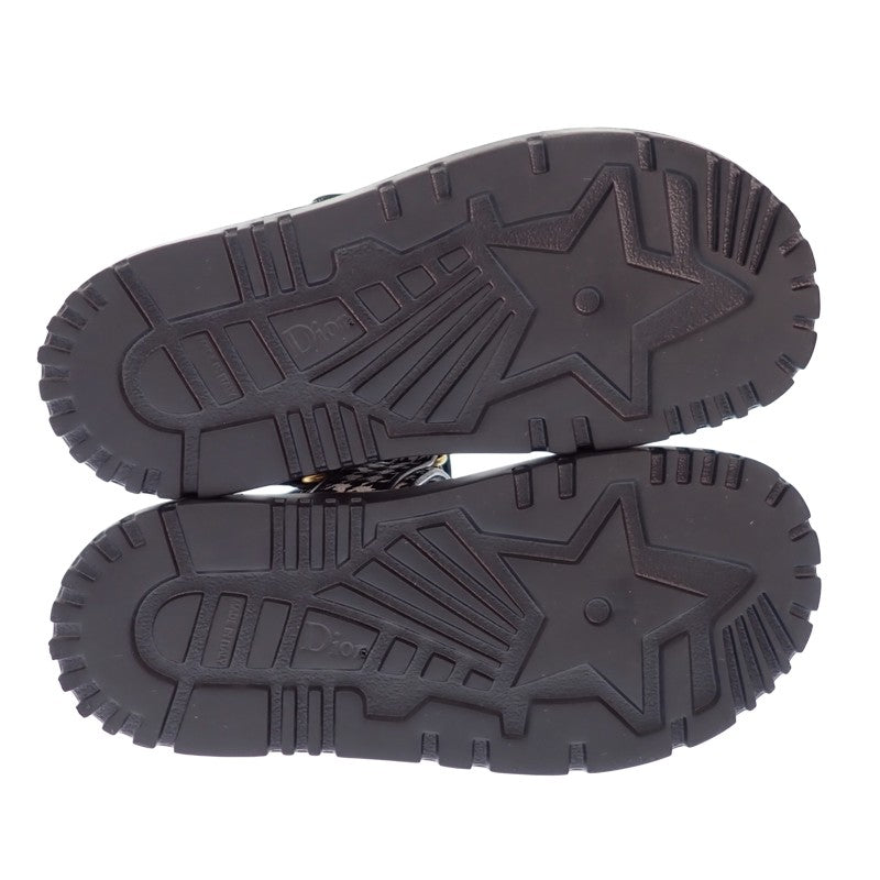 クリスチャンディオール Christian Dior Dioract サンダル サンダル ブラック ホワイト ゴールド金具 レディース【中古】【ABランク】