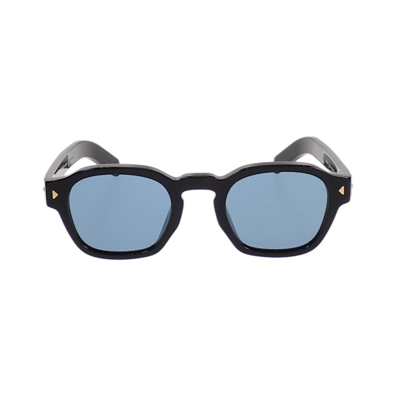 プラダ PRADA メタルプラーク SPRA16_F16K_FE04D_C_A053 サングラス アセテート ブラック ターコイズブルー ゴールド金具 メンズ【中古】【ABランク】