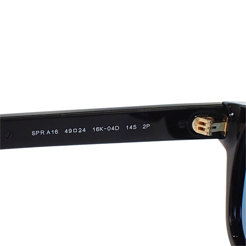 プラダ PRADA メタルプラーク SPRA16_F16K_FE04D_C_A053 サングラス アセテート ブラック ターコイズブルー ゴールド金具 メンズ【中古】【ABランク】