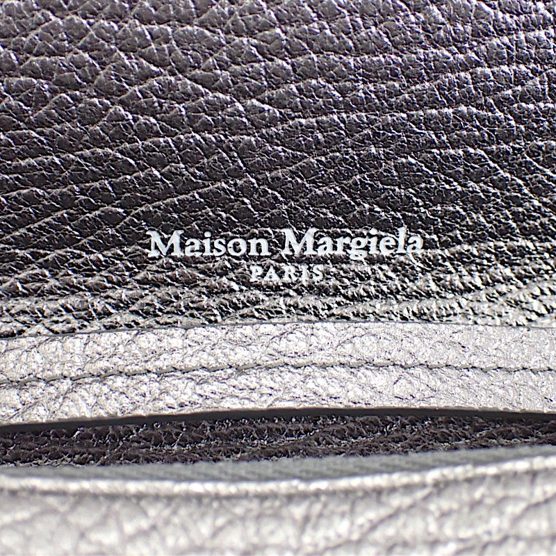 メゾンマルジェラ MAISON MARGIELA 4ステッチ チェーンウォレット SA3UI0008 P6749 二つ折り財布 カーフ シルバー レディース【中古】【Aランク】