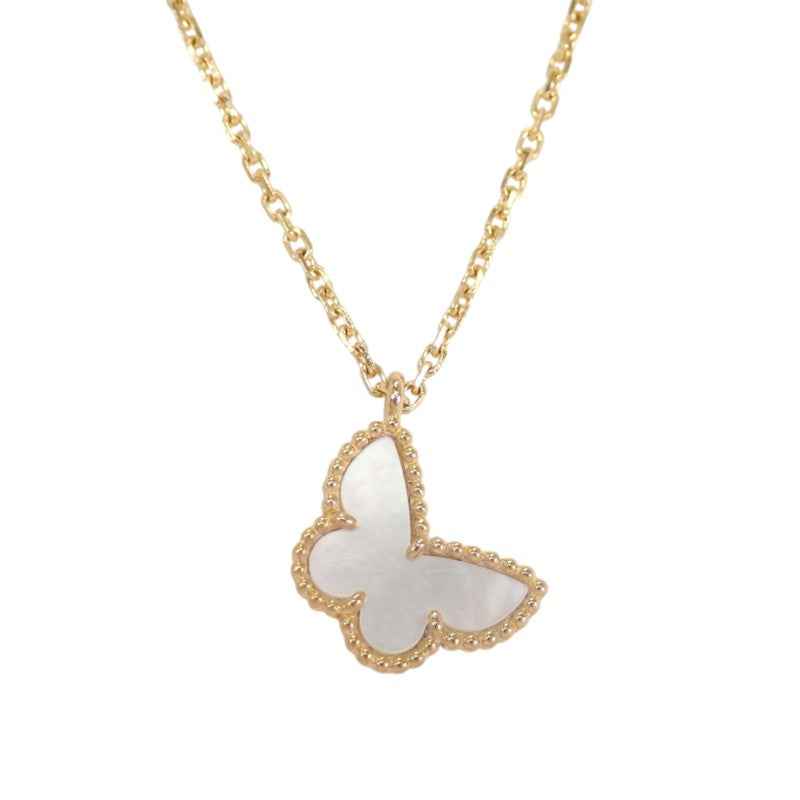 ヴァンクリーフ&アーペル Van Cleef & Arpels スウィート パピヨン VCARF69300 ネックレス マザーオブパール K18イエローゴールド 真珠母貝 パール レディース【中古】【Aランク】