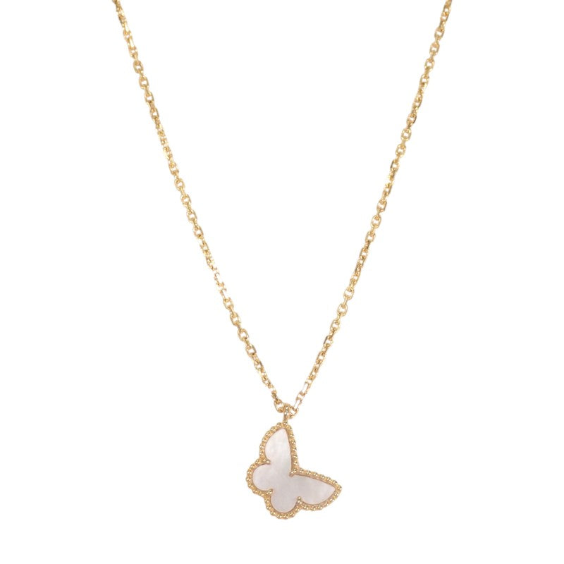 ヴァンクリーフ&アーペル Van Cleef & Arpels スウィート パピヨン VCARF69300 ネックレス マザーオブパール K18イエローゴールド 真珠母貝 パール レディース【中古】【Aランク】