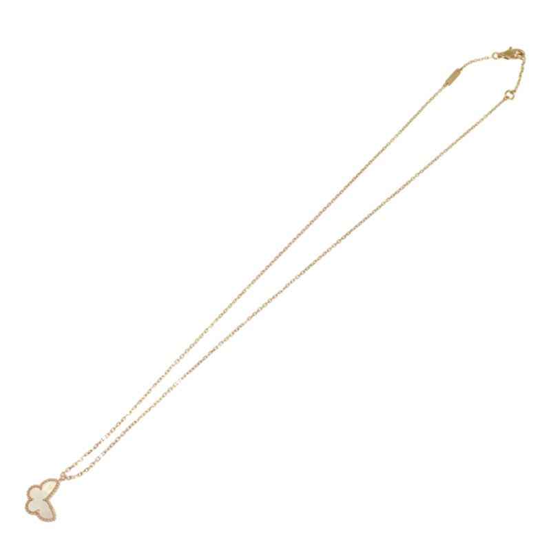 ヴァンクリーフ&アーペル Van Cleef & Arpels スウィート パピヨン VCARF69300 ネックレス マザーオブパール K18イエローゴールド 真珠母貝 パール レディース【中古】【Aランク】