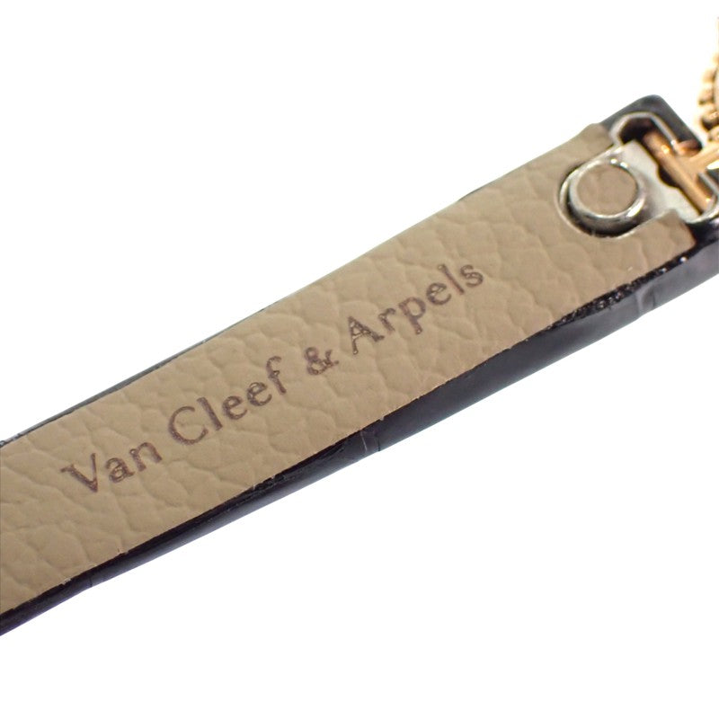 ヴァンクリーフ&アーペル Van Cleef & Arpels スウィート アルハンブラ ウォッチ VCARO8SF00 腕時計 K18ピンクゴールド レザー クオーツ レディース【中古】【Aランク】