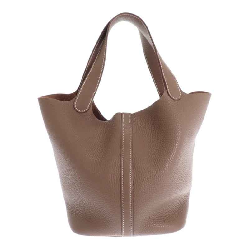 エルメス HERMES ピコタンロック MM ハンドバッグ トリヨンクレマンス エトゥープ ベージュ シルバー金具 レディース【中古】【Bランク】