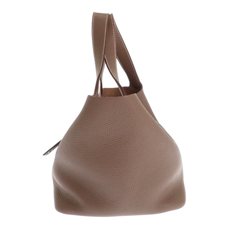 エルメス HERMES ピコタンロック MM ハンドバッグ トリヨンクレマンス エトゥープ ベージュ シルバー金具 レディース【中古】【Bランク】