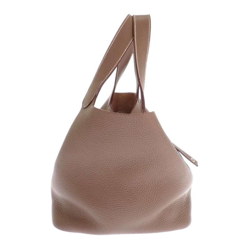 エルメス HERMES ピコタンロック MM ハンドバッグ トリヨンクレマンス エトゥープ ベージュ シルバー金具 レディース【中古】【Bランク】